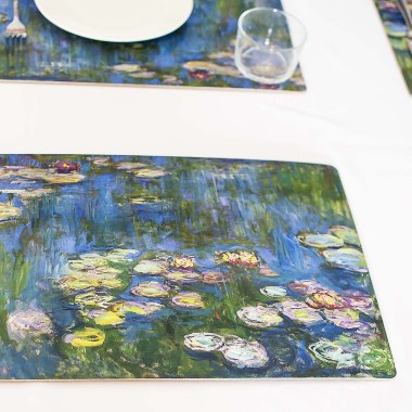 zestaw 4 kolorowych podkładek Lilie wodne, Monet
